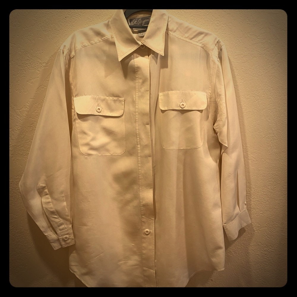 Vintage silk safari blouse